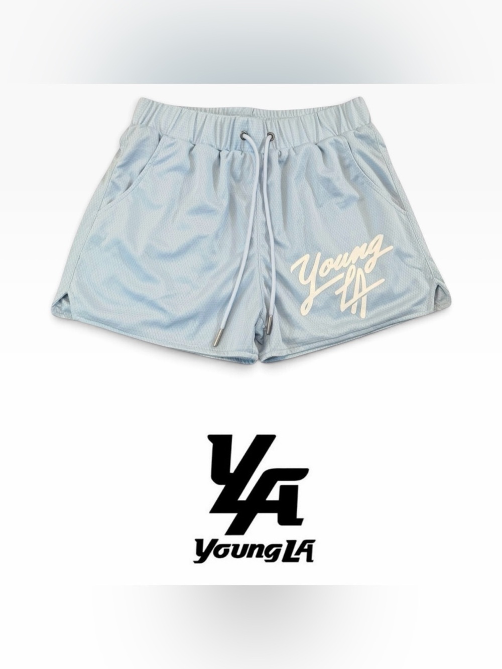 YoungLA Light Blue Short Shorts